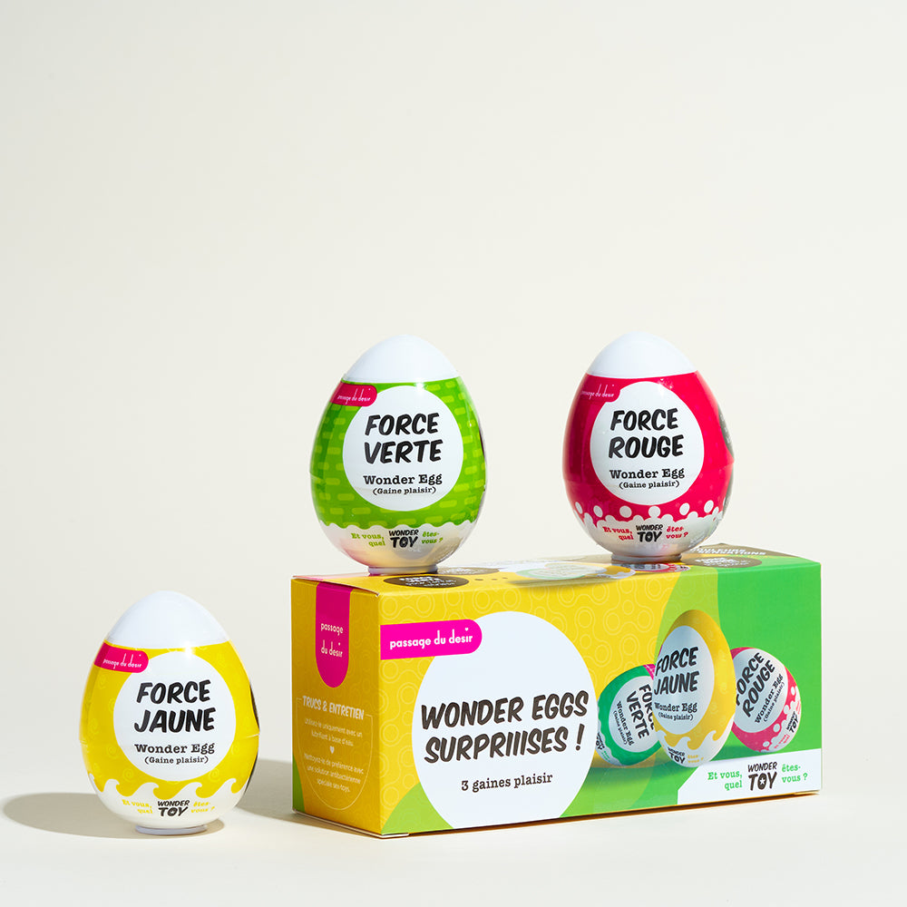 Boîte de 3 Œufs de masturbation Wonder Eggs