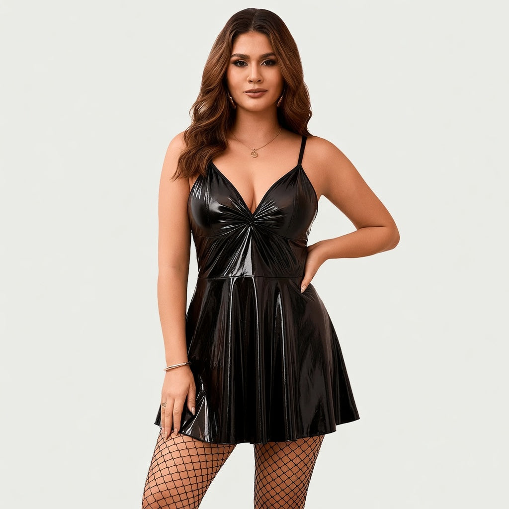 Robe patineuse simili cuir OhYeah